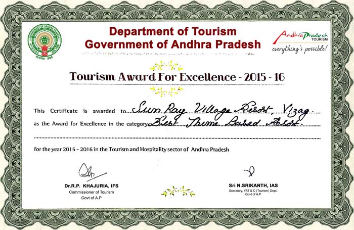 “Best Theme Based Resort” in Andhra Pradesh for the year